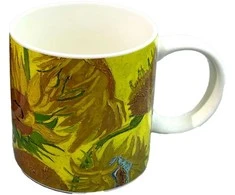 Home4You Puodelis PAINTING ART H9.5cm 350ml "Saulėgrąžos"
