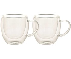 Home4You Dvigubi puodeliai (2 vnt.), po 200 ml, stikliniai, su dviguba sienele