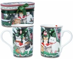 Home4You Puodeliai MIA CATS H10,5cm 300ml 2vnt dovanų dėžutėje