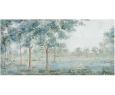Aliejinė tapyba 70x150cm, žali medžiai