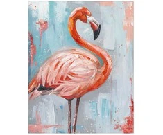 Aliejinis paveikslas 80x100 cm, flamingas