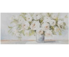 Aliejinė tapyba 70x150cm, gėlės ir vaza