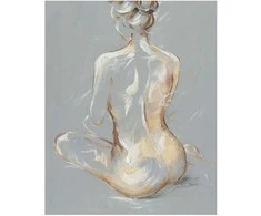 Aliejinė tapyba 80x100cm, sėdi moteris
