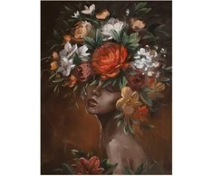 Aliejinė tapyba 90x120cm, gėlės galvutė