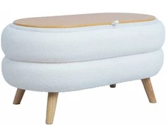 Pufas HANA Balta 87x48,5x46cm