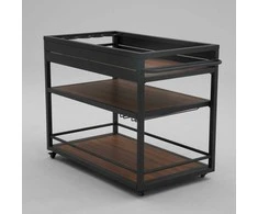 Home4You Lauko virtuvės modulis BODEN 110x60xH85cm Aliuminis Tamsiai pilkas