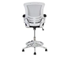 Home4you Paaukštinta biuro kėdė TRIBECCA 62,5x62xH109-128,5 cm, nugaros atlošas: šviesiai pilkas tinklinis