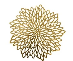 Home4You Padėkliukas FIORE D38 cm, aukso spalvos