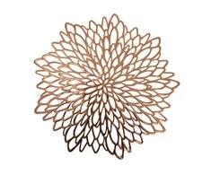 Fotelis Home4You Padėkliukas FIORE D38 cm, vario spalvos