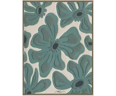 Frame Tapyba su rėmeliu 60x80cm, žalios gėlės