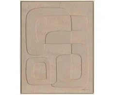 Frame Tapyba su rėmeliu 80x100cm, šviesiai rudos formos