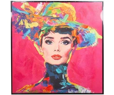 Home4You Paveikslas su rėmu „FAMOUS“, 82,5×82,5 cm, „Audrey“