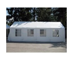 Home4You Palapinė 4x8m, rėmas: plienas, viršus: polietilenas, spalva: balta