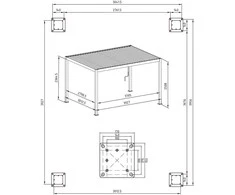 Home4You Pavėsinė MIRADOR-111 3x4m Šviesios medienos imitacija
