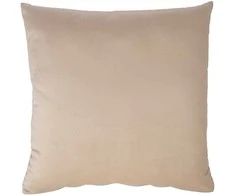 Home4You Zipper Pagalvė VELVET NEW 50x50cm, su užtrauktuku, šviesiai smėlio spalvos