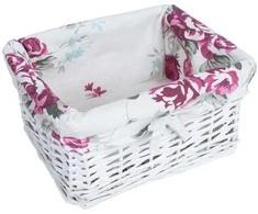 Home4You Pintinė MAX-5 24x18xH12 cm, pinta, spalva: balta, su audiniu