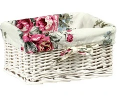Home4You Pintinė MAX-5 24x18xH12 cm, pinta, spalva: balta, su audiniu