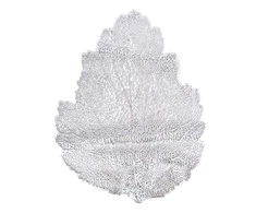 Fotelis Home4You Kilimėlis BIG LEAF, 36x45cm, sidabrinis