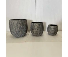 Plant holder SUNNY CEDAR D43xH41cm dark pilkas/auksinis