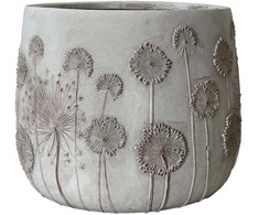 Home4You Gėlių vazonas „SUNNY FLORE“, D45 x H41 cm, baltas