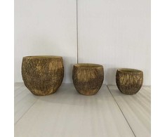 Gėlių vazonas „SUNNY OAK“, D37xH32 cm, rudas