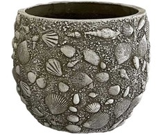 Gėlių vazonas „SUNNY SHELL“, D27 x H25 cm, smėlio spalvos