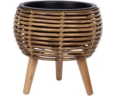 Home4You Vazonas WICKER 28x28xH28cm, šviesiai rudas