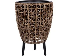Home4You Vazonas WICKER 28x28xH42cm, rudas