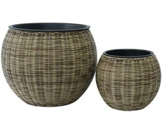 Home4You Gėlių vazonas WICKER D40xH32cm, šviesiai ruda
