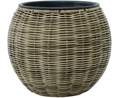 Home4You Gėlių vazonas WICKER D40xH32cm, šviesiai ruda