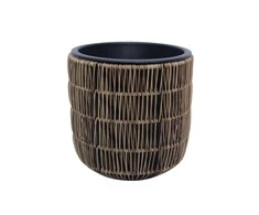 Home4You Vazonas pintas D27xh28cm, šviesiai ruda