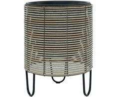 Home4You Gėlių vazonas WICKER D36xH48cm, smėlio-pilka