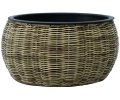 Home4you Gėlių vazonas WICKER D37xH19cm, šviesiai ruda