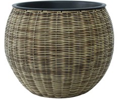 Home4you Gėlių vazonas WICKER D40xH32cm, šviesiai ruda