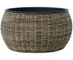 Home4You Gėlių vazonas WICKER D48xH26cm, šviesiai ruda