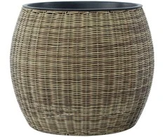 Home4You Gėlių vazonas WICKER D48xH40cm, šviesiai ruda