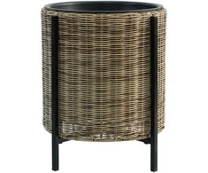 Home4You Gėlių vazonas WICKER su stovu D39xH45cm, šviesiai ruda