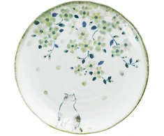 Lova Paveikslas „HIDAMARI“ (D 24,5 x H 3 cm) – katė ir sakurų žiedai