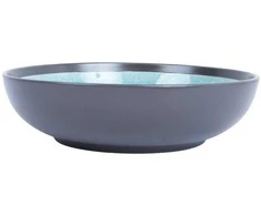 Home4You Lėkštė RITA D19xH5cm, juoda/pilka