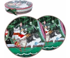 Home4You Lėkštės MIA CATS D19cm 2vnt dovanų dėžutėje