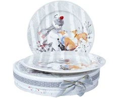 Home4You Lėkštės MIA SNOW D19cm 2vnt dovanų dėžutėje