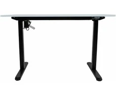 Home4you Reguliuojamo aukščio darbo stalas ERGO LIGHT su 1 varikliu 120x60cm, juoda/balta