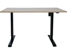 Rašomasis stalas ERGO su 1 varikliu, 140x70 cm, Spalva: karijų/juoda
