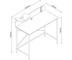 Home4you Stalas HEDVIG, uosio/ juoda