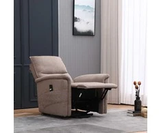 Home4You Fotelis-reglaineris GIANNI Smėlio spalvos
