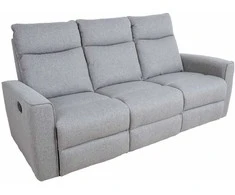 Sofa Home4You Elektrinis reglaineris MORA, 3-vietis, pilkas