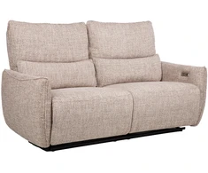 Lova 3-vietė atlošiamoji sofa „BASTIAN“ su elektriniu mechanizmu, smėlio spalvos