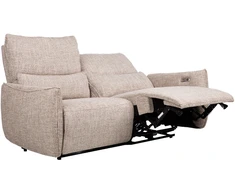 Lova 3-vietė atlošiamoji sofa „BASTIAN“ su elektriniu mechanizmu, smėlio spalvos