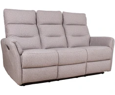 Lova 3-vietė atlošiamoji sofa „BOWERS“ su rankiniu mechanizmu, smėlio spalvos