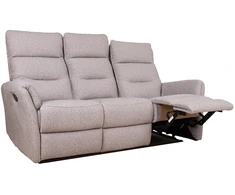 Lova 3-vietė atlošiamoji sofa „BOWERS“ su rankiniu mechanizmu, smėlio spalvos